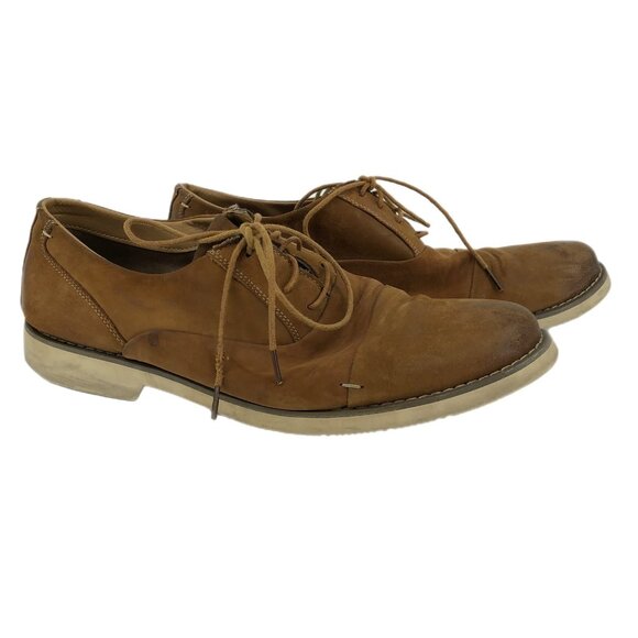 Steve Madden Brown Leather Oxfords | Cushioned & Adjustable